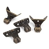 BQLZR Antique Bronze Wooden Box Decorative Corner Foot With Mounting Screws Pack Of 4