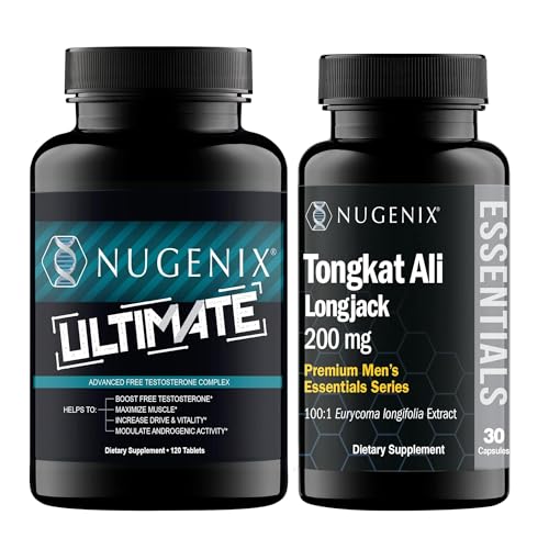 Nugenix Essentials Tongkat Ali Longjack and Ultimate Testosterone Booster for Men