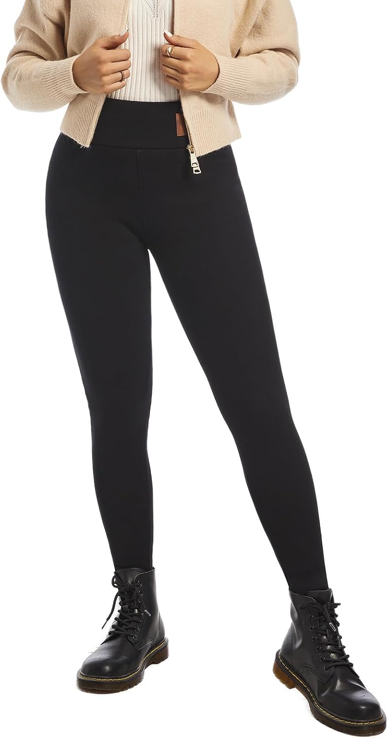 Women Sherpa Lined Leggings Soft Clouds Fleece Tights Winter Warm Thermal Thick Cashmere Pants High Waist - Image 3