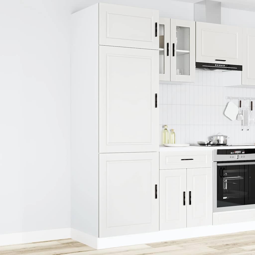 Mobile da cucina Porto, 60 x 57 x 207 cm, in legno, bianco