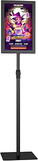 Adjustable Poster Sign Stand- 8.5 x11 inch Black Pedestal Sign Holder Poster Stand, Outdoor Indoor Standing Display Sign Holders for School Church Business Show