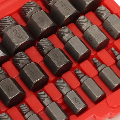 Conjunto de Extrator de Parafuso 25PCS Easy Out Conjunto de Extrator de Parafuso Multi Estriado para