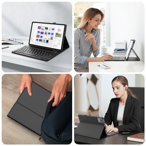 Teclado para Lenovo Idea Tab 11" 2025 funda Bluetooth español Ñ funda magnética negra FOGARI 7