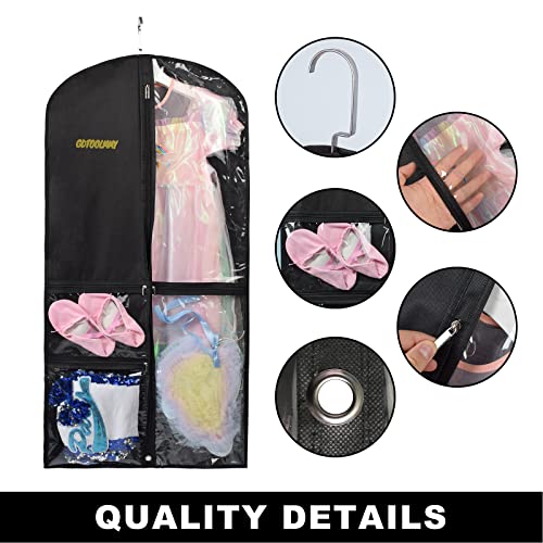 Waterproof Garment Bag By Gdtoolmmy - 39 Inch Dance Costume Garment Bag With Three Zipper Pockets For Weddings, Travel, And Storage - Protects Coats, Dresses, Jackets, And Shirts (1 Pack) #TOP2