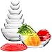 WERTIOO 9 Pcs Glsss Mixing Bowls Stackable Bowl Set with 7 pcs Llid for kitcken