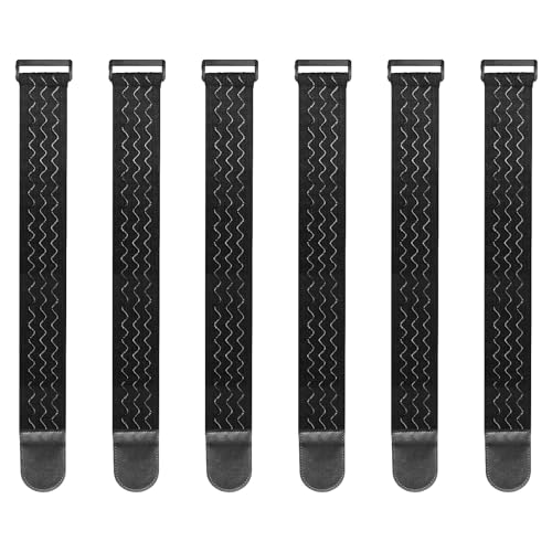 Upbeat Wiederverwendbare Kabelriemen mit Schnalle, 6 Stück