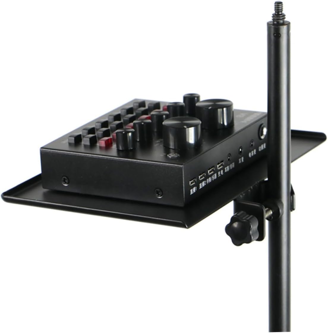 VICASKY Storage Tray Microphone Stand Holder for Live Broadcast Compatible Sound Cards and Accessories Durable and Stable Design for Streaming and Recording