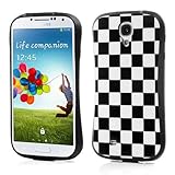aus Kunststoff Unbekannt TPU-Case Schutzhülle Klemmhülle Case Cover Skin Handyhülle Samsung Galaxy S4 / GT-I9505 / GT-I9500, Galaxy S4 LTE+ / GT-I9506 KAROS Schwarz/Weiß