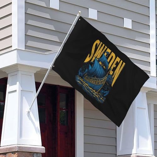 Bandera de Suecia personalizada de recuerdo náutico para decoración exterior de patio 6
