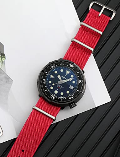 Image of TACTICAL FROG Nylon Watch Band 18mm 19 mm 20mm 22 mm 24 mm, Waterproof Military Watch Straps Replacement for Men Women, With Stainless Steel Buckle