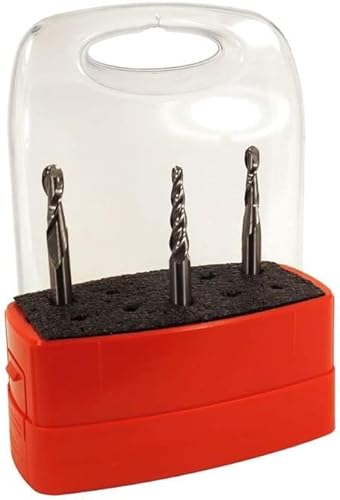 Miniatura 2 de Whiteside Juego de brocas para enrutador CNC de punta esférica, 3 piezas