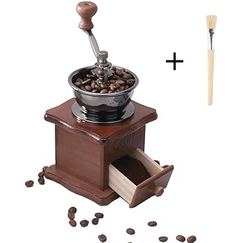 Amazon Com Gleamgo Manual Coffee Grinder Wood Vintage Antique