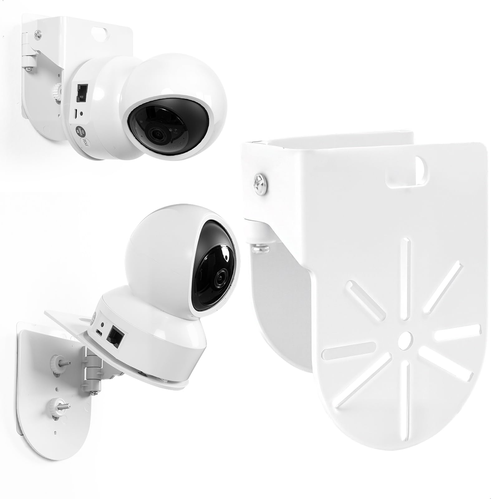 Staffa Telecamera Esterna, Staffa Per Telecamera Esterna Supporto da Parete Videocamera Sorveglianza, Parete Staffe Telecamere Regolabile Supporto Telecamera