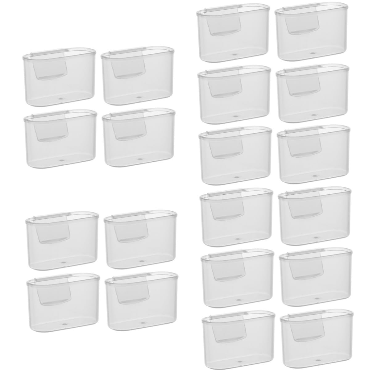 20pezzi Organizer per Frigorifero Scatole Porta Salsa e Condimenti per Porta Laterale Frigo Box Salvaspazio per Cucina e Ufficio