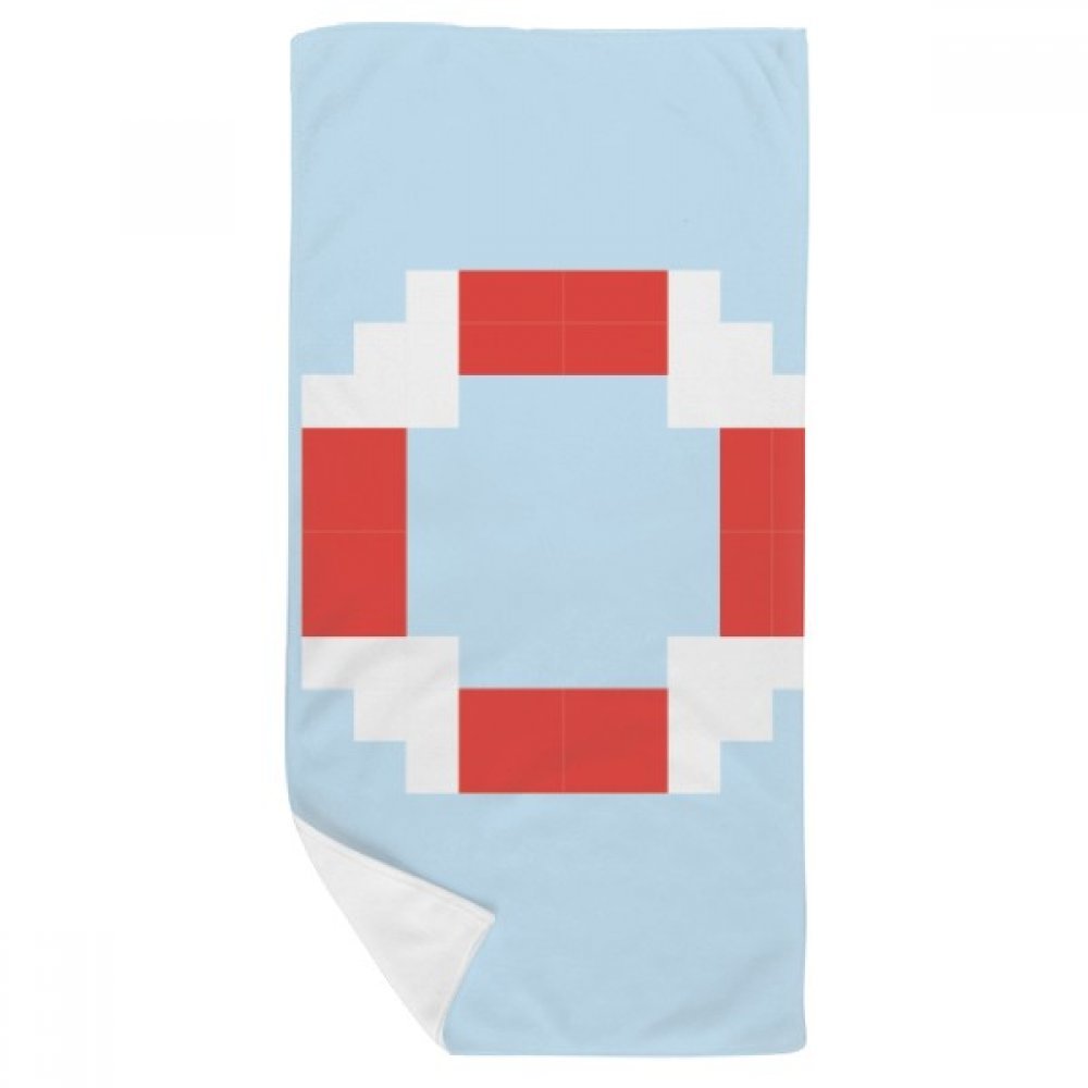 Gant de toilette doux et serviette de bain pixel absorbante 35x70cm