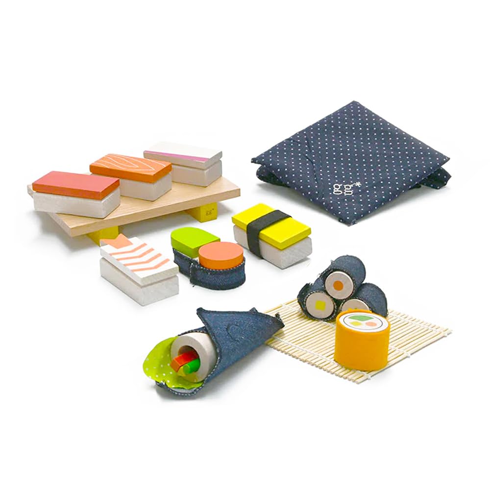 Amazon | gg* sushi ジジ 木製 すし おままごと 寿司 寿司セット