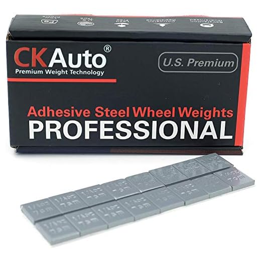 CKAuto 1/4oz, 0.25oz, Grey, Adhesive Stick on Wheel Weights, EasyPeel Type. Cars, Trucks, SUVs, Motorcycles, Low Profile, 60oz/Box, U.S. OEM Quality, (240pcs)