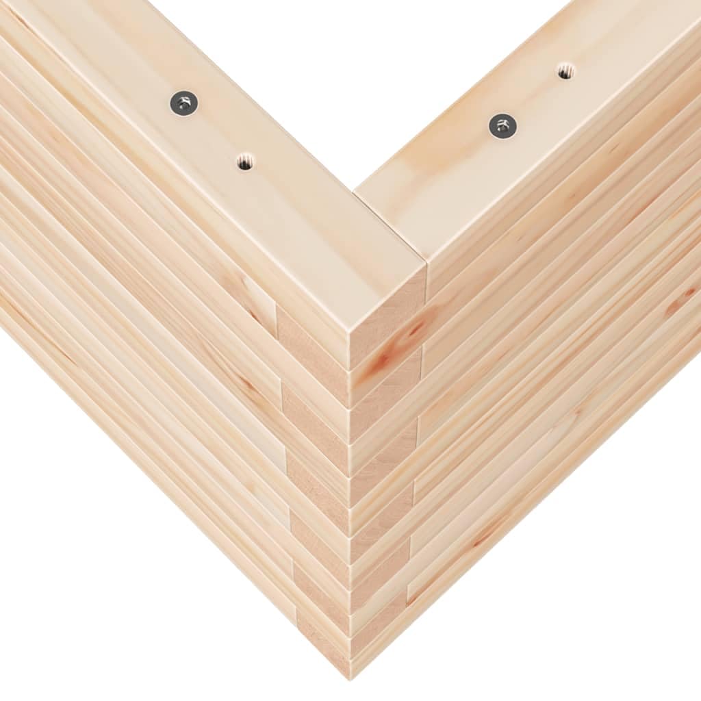 Pflanzkübel 70x40x45,5 cm Massivholz Kiefer - Stabiles Hochbeet für Garten Terrasse und Balkon - Vielseitiger Pflanzkasten aus Holz für Blumen Kräuter und Gemüse