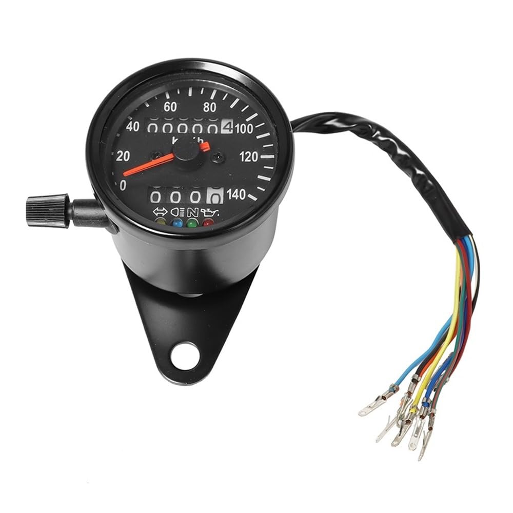 Compteur de Vitesse Digital Moto Compteur Kilométrique Double Universel pour Moto, 0-140 Km/h, Compteur De Vitesse, Tachymètre, Double Odomètre, Tachymètre Double
