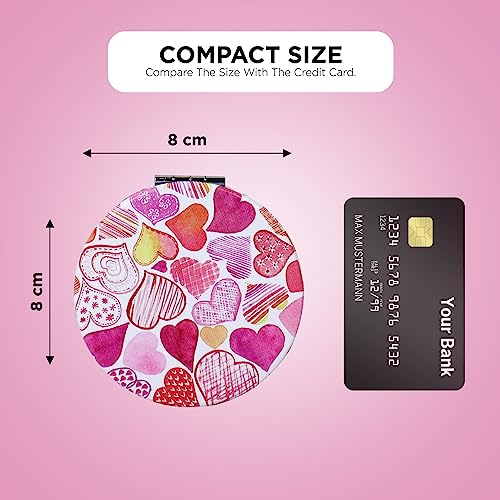 Image of NFI essentials Pack of 2 Dressing Table Cosmetic Makeup Mirror with Stand, Mirror for Multipurpose Tabletop Vanity Mirror Shaving Mirror Bathroom Mirror Magnifying Mirror Standing Mirror
