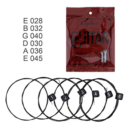 MuzcYM Lot de 6 cordes en nylon pour guitare classique classique, cordes de guitare classique, cordes de guitare… - Les Beatles, Paul McCartney, John Lennon, RIngo Starr, George Harrison MuzcYM Lot de 6 cordes en nylon pour guitare classique classique, cordes de guitare classique, cordes de guitare… – Image 6