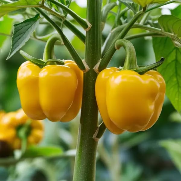 Image of Yellow Bell Pepper Seeds | Yellow Capsicum | Chilli | Mirchi for Home Gardening | Planting (Yellow Bell Pepper)