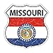 Missouri State Flag Highway Shield Metal Sign HS-133