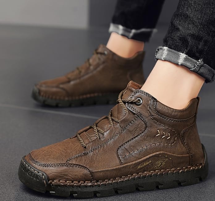 Men's Breathable Non-slip Casual Trainers for Outdoor Hiking in A Lightweight Mid-top Ankle Boot Walking Shoes3