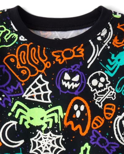 Image of The Children's Place Baby and Kids' Sibling Matching Halloween and Holiday Pajama Sets, Cotton