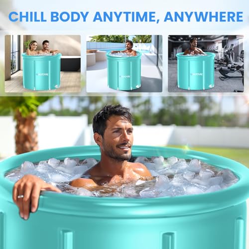 Image of Ice Bath Tub for Athletes-Upgrade 30 Gal Cold Plunge Tub with Cover - Multiple Layered Cold Water Portable Ice Pod for Cleaning Outdoor Indoor