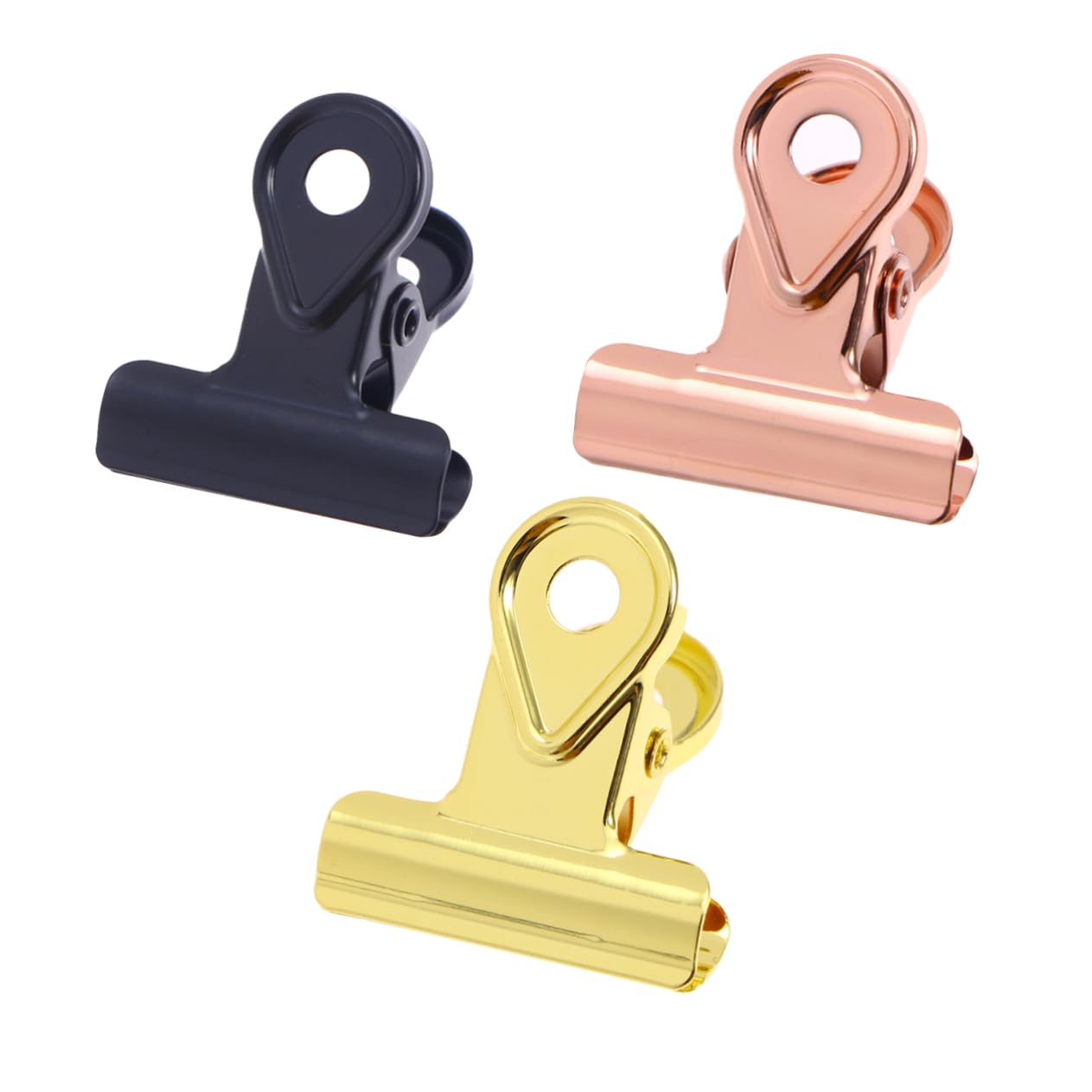 Lurrose 45pezzi Clip Hinge Fermacarte Rame Per e Casa Per Documenti e Colori Rosa e Opaco