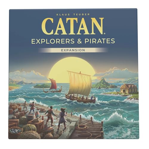 Image of CATAN Explorers & Pirates Board Game Expansion (6th Edition) Embark on New Adventures, Strategy Game for Kids & Adults, Ages 12+, 3-4 Players, 90 Minute Playtime, Made by Catan Studio | Embark on New Adventures, Strategy Game for Kids & Adults, Ages 12+, 3-4 Players, 90 Mins