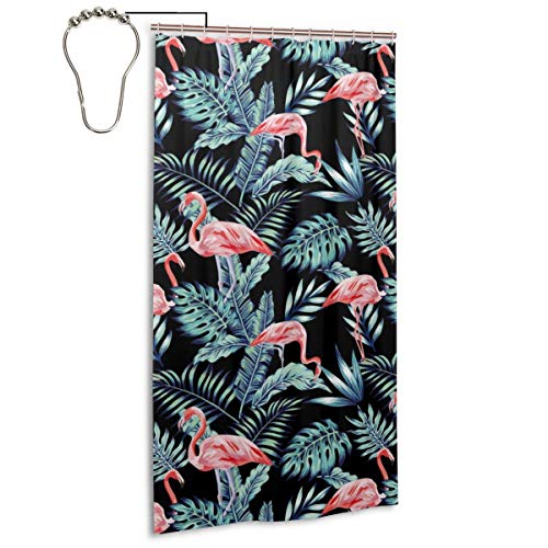 Flamingo Shower Curtain Decor Flamingo Pineapple Cactus Palm Leaves Decoration Polyester Fabric Waterproof Bathroom Decor Shower