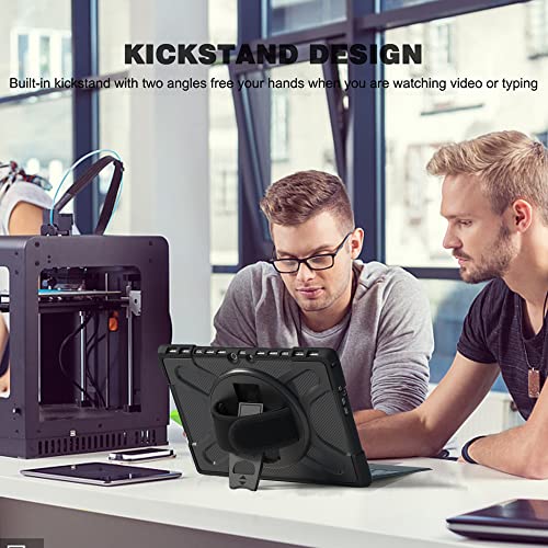 Zenrich Microsoft Surface Pro 10/Pro 11 Case 13 Inch 2024, Zenrich Rugged Case For Surface Pro 10/Pro 11 With Kickstand And Hand Strap Heavy Duty Shockproof, Compatible With Type Cover Keyboard-Black thumb #2
