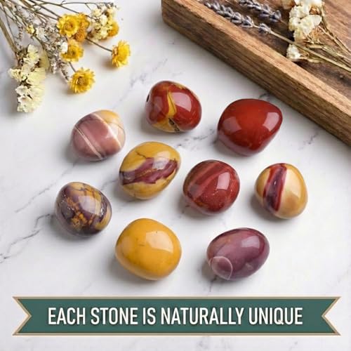 Image of Hand-Selected Mookaite Jasper Stone, Large 1.2 in Polished Crystal, Gift Box