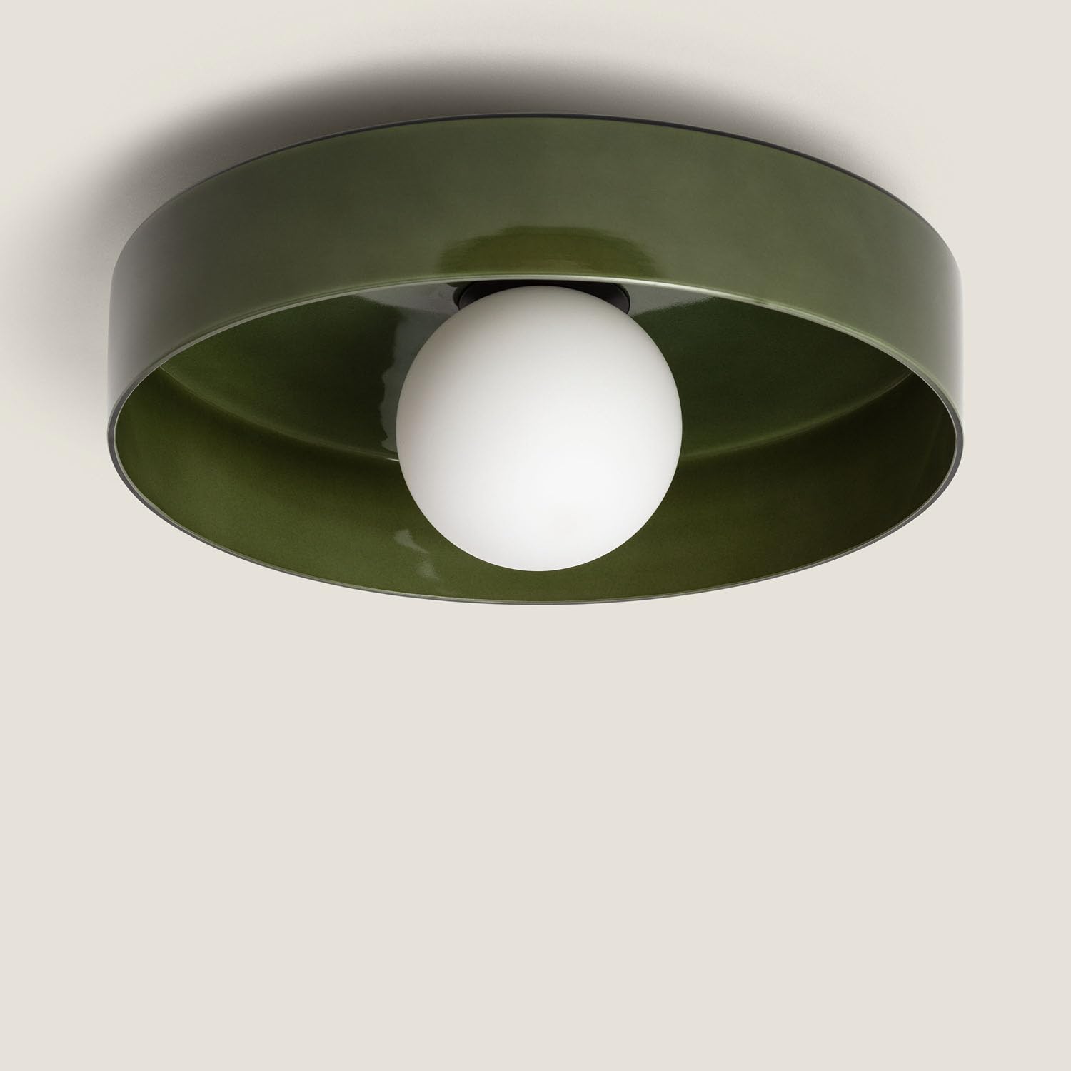 LEDKIA Plafón de Techo Cristal Elva S Verde | Ideal para Cocina, Comedor, Habitación