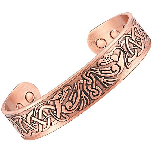 Touchstone Bracciali In Rame Magnetico - Set Artigianale Regolabile, Unisex, Fatto A Mano In India - copertina