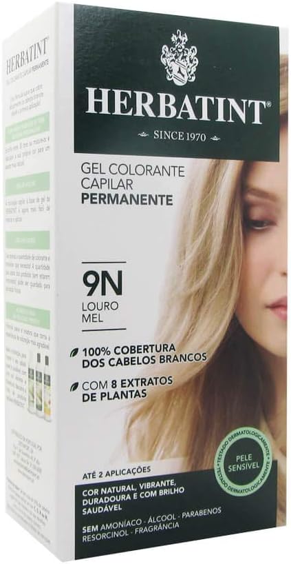 Herbatint Permanent Herbal Hair Colour Gel, 9N, honey blonde,150 ml