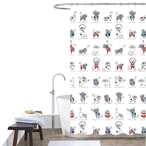 MOKEKA Cortina de ducha para bañera 200 x 240 cortinas de baño EVA antimoho con 12 anillos (200_x_240_cm, MO-16256) Cover