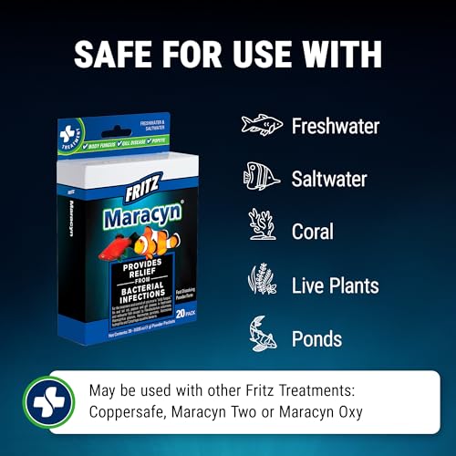 Fritz Maracyn - for Saltwater and Freshwater gram-Positive Relief from Bacterial gil, Popeye, More - Easy dose Packets, 20 Count - Image 6