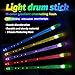 Hami LED Light Up Drum sticks 2 Pack(4pcs), 15 Color Changing Drumsticks, Support USB Charging with Opening Key, PC Polymer Material, Durable Professional Musical Practice for Kids Adults