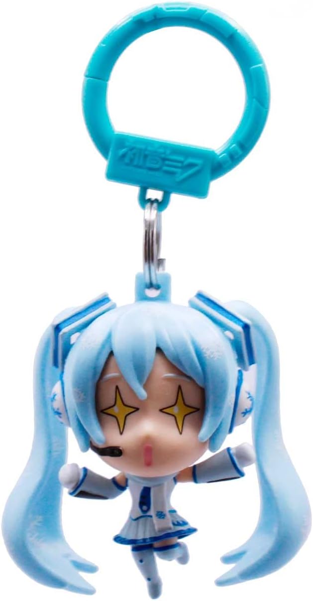 Just Toys LLC Hatsune Miku Backpack Hangers – 5‑Pack Sakura, Snow & Classic Miku Keychains – PVC Anime Hangers for Bags, Backpacks, Purses & Gifts