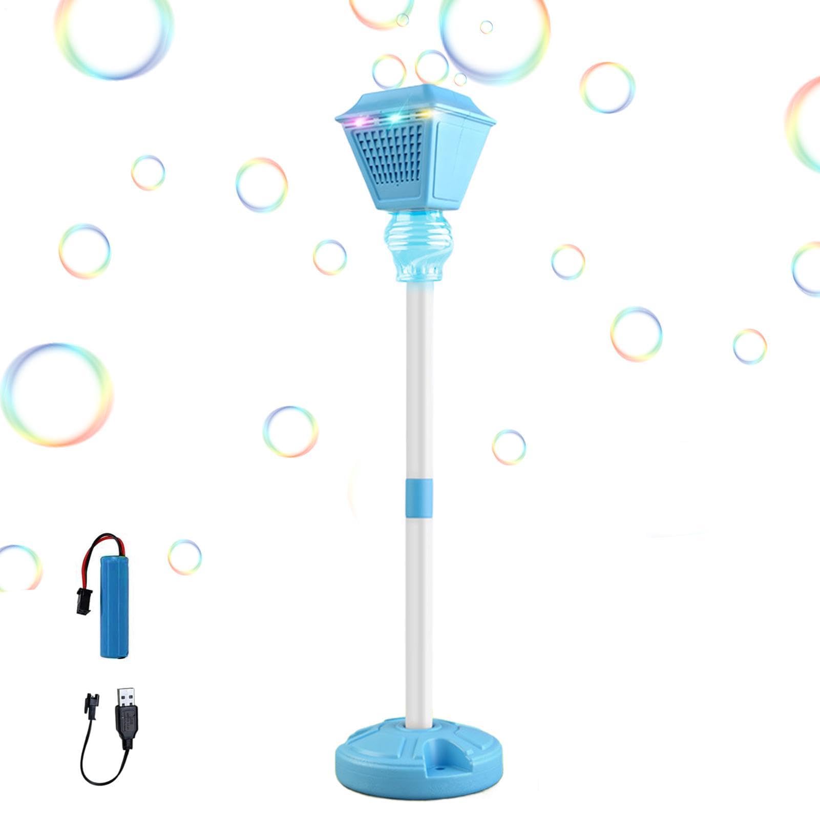 Macchina bolle con supporto e con e Musica | Soffiatore di Bolle per Feste per Bambini Bambine Prescolari Asilo Feste di Compleanno Giardino e Cortile Picnic Spiaggia