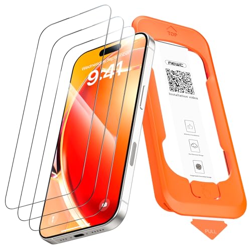 #rémunéré #Amazon<br>Lot de 3 Verre Trempé pour iPhone 17 17 Pro iPhone 16 Pro (6,3 Pouces) Film en Protection écran à pose rapide Couverture Complète - Ultra Résistant - Efficace contre les Rayures