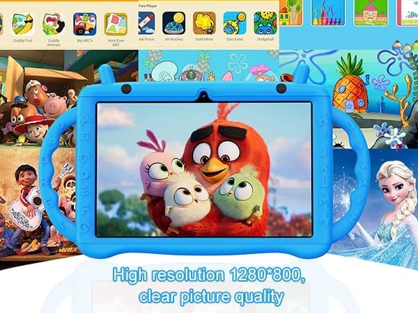 Miniatura 7 de Semeakoko Tablet para niños Android 14 de 10 pulgadas con mango a prueba de golpes, octa-core 10GB+64GB, pantalla HD de 1280 x 800, controles