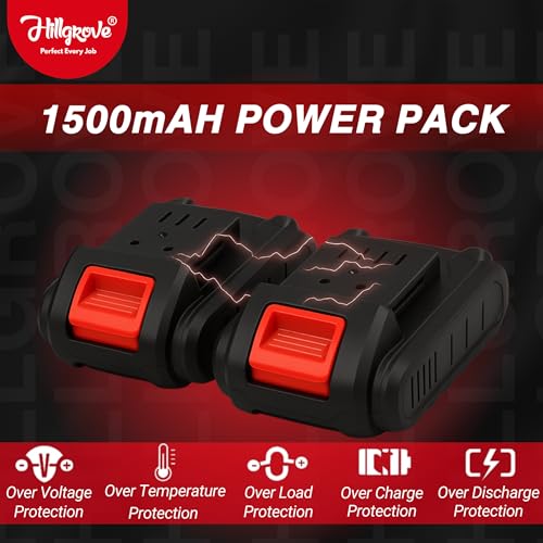 Image of Hillgrove HGCM1381M2 All in One Electric 10mm 20V Power Drill Electrical Hand Drilling Machine Tool Box Tools Kit Set for Home