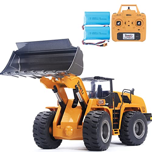 huina rc Bulldozer for Adults 1583 rc Loader for Adults Metal rc Excavator rc Construction Equipment huina Loader Front Loader Remote Control 2 Battery Remote Control Construction Vehicles