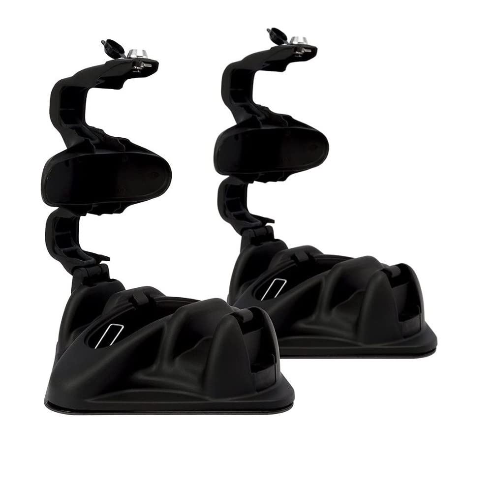Lot de 2 paires de skis homologués aimantés pour jantes de voiture - Noir