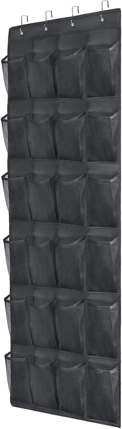 Over the Door Shoe Organizer 24 Extra Large Pockets Hanging Shoe Rack Holder for Closet Storage Hanging Shoe Organizer