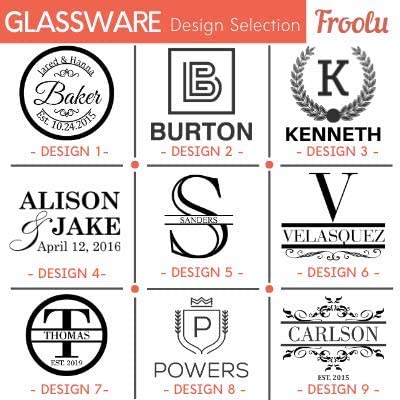 Personalized Whiskey Decanter Set For Men - 9 Design Options - Engraved Liquor Decanter Sets With Scotch Glasses - Gift Set For Him, Dad - Premium Set Includes Whiskey Stones - By Froolu #TOP1